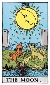 The Moon Tarot card