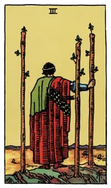 Three of Wands Tarot card