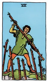 Seven of Wands Tarot card