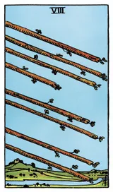Eight of Wands Tarot card