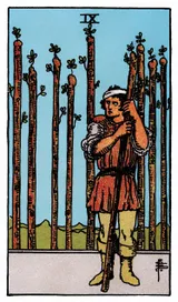 Nine of Wands Tarot card