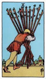 Ten of Wands Tarot card
