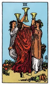 Three of Cups Tarot card