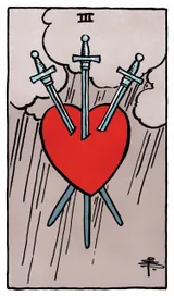 Three of Swords Tarot card