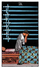 Nine of Swords Tarot card
