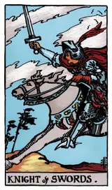 Knight of Swords Tarot card