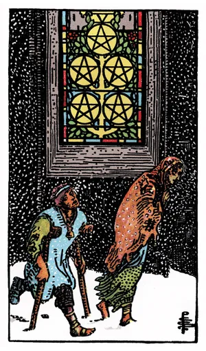 Ý nghĩa lá bài Five of Pentacles