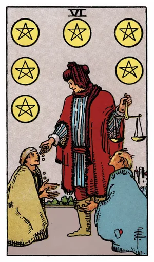 Ý nghĩa lá bài Six of Pentacles