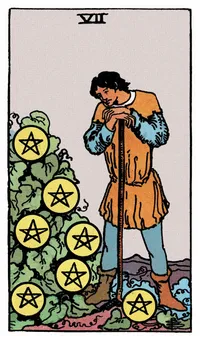 Ý nghĩa lá bài Seven of Pentacles